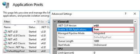 Configure App Pool